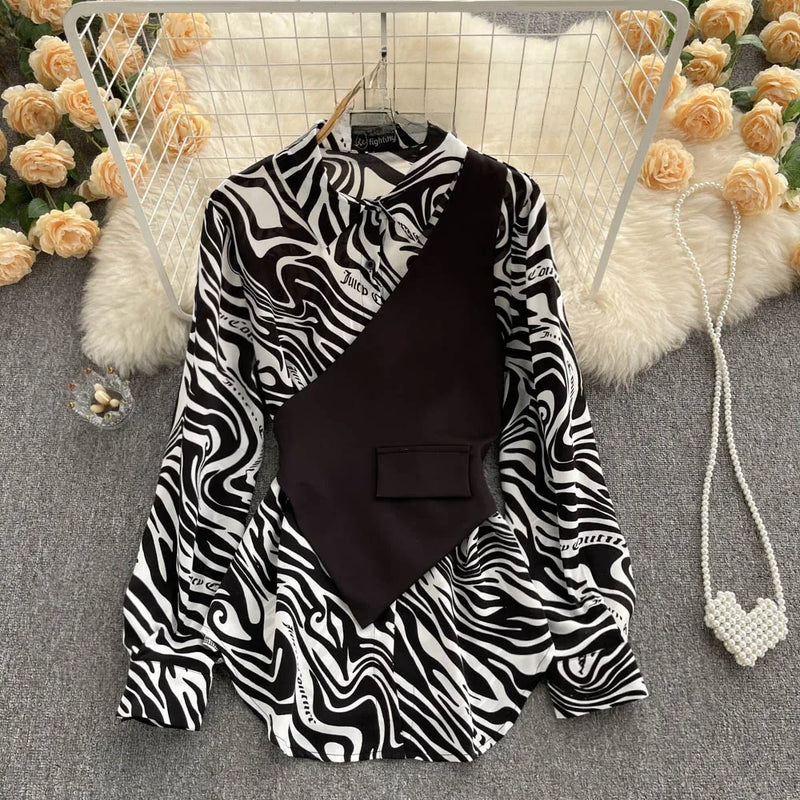 Slimming Loose-fit Long Sleeve Top