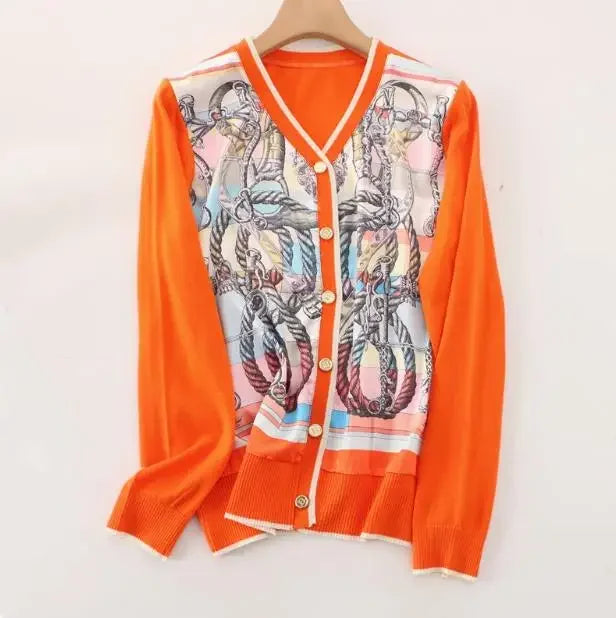 Vintage Cardigans Spring Autumn Thin Knitted Tops