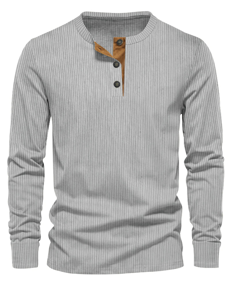 Casual Slim Solid Color Long Sleeve T-Shirt