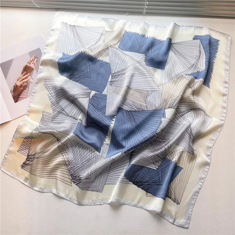 Satin Bandana Print Scarves