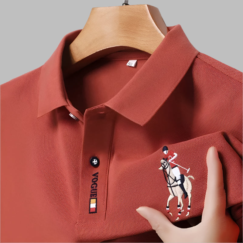 Embroidered Short Sleeved POLO Shirt