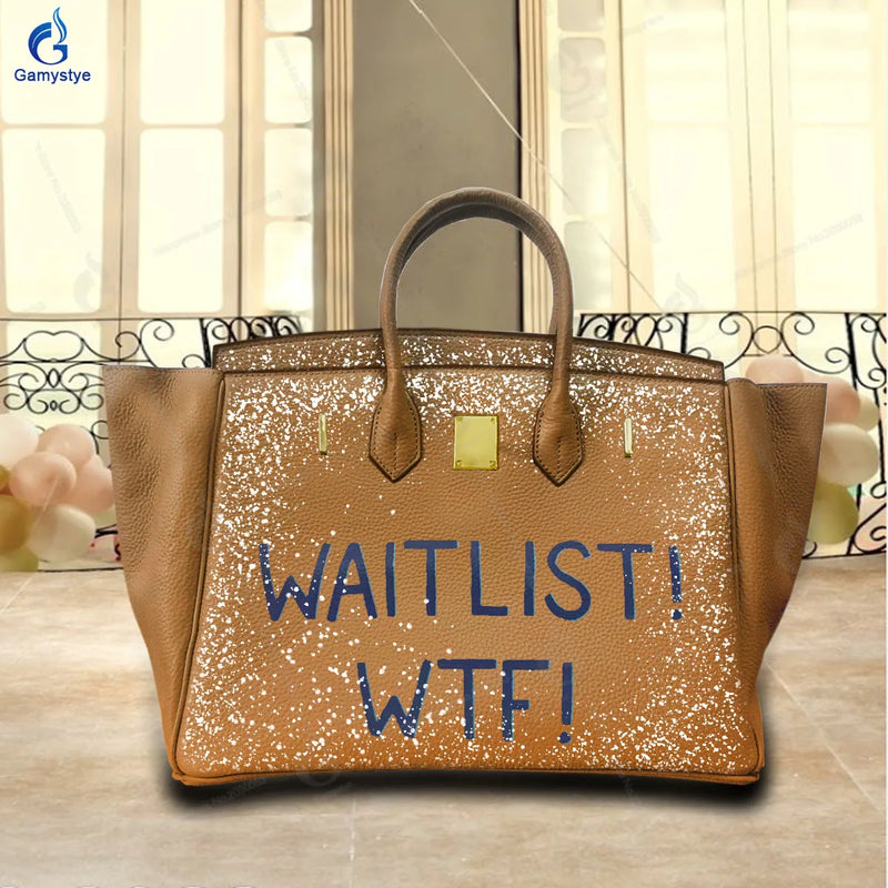 Printed Customize Art English WTF Bags