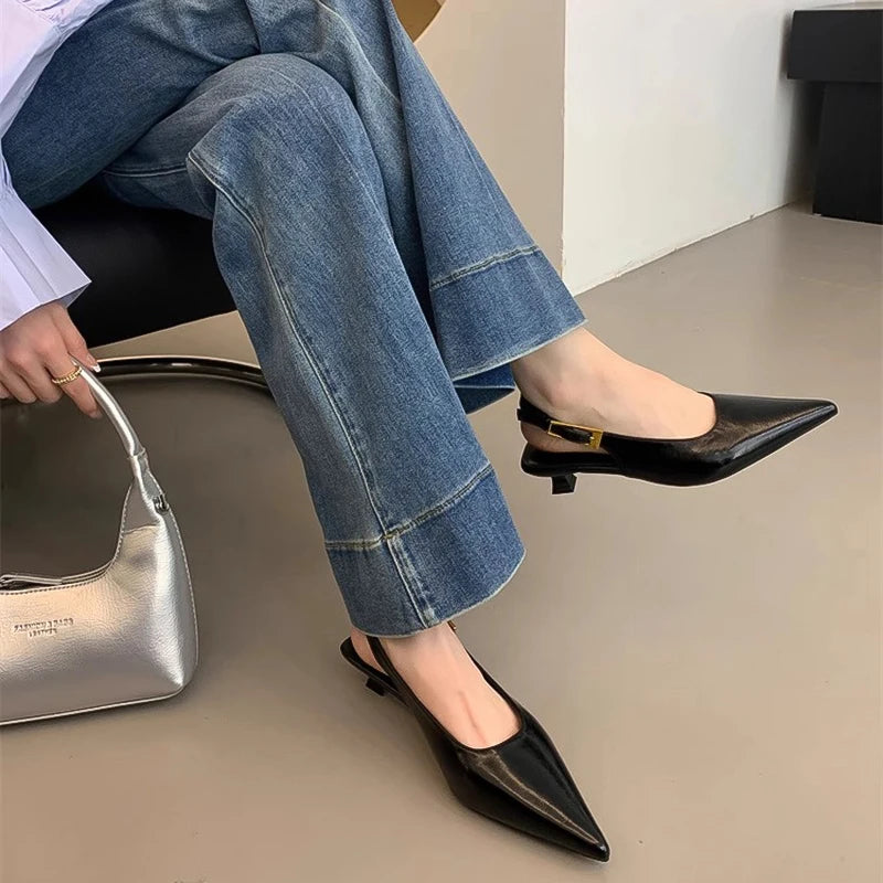 Summer Pointed Toe Low Heel Stripper