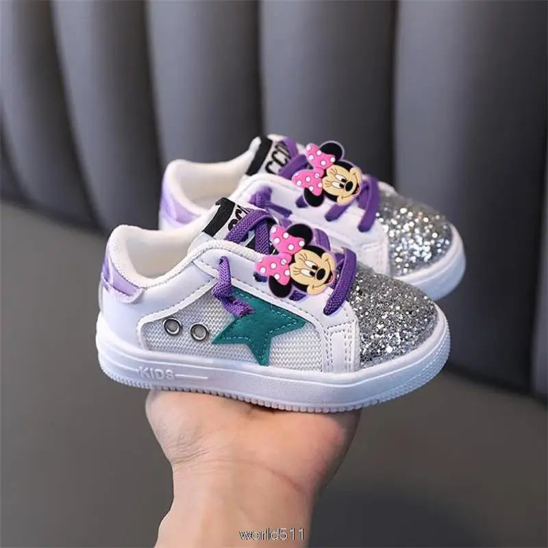Disney Mickey Minnie Girls Sneakers Fashion Kids Baby Toddler