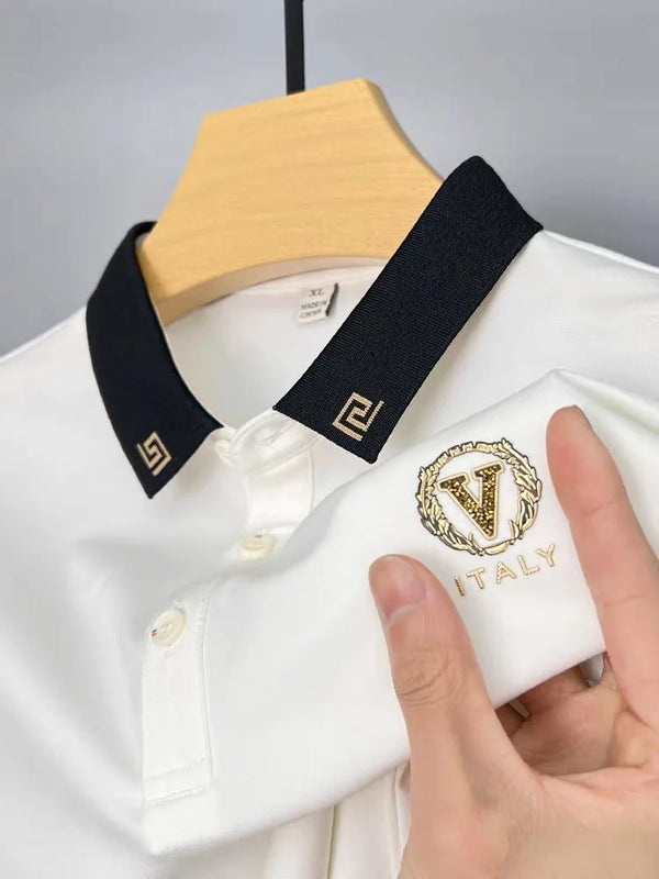 luxury short sleeved polo shirt