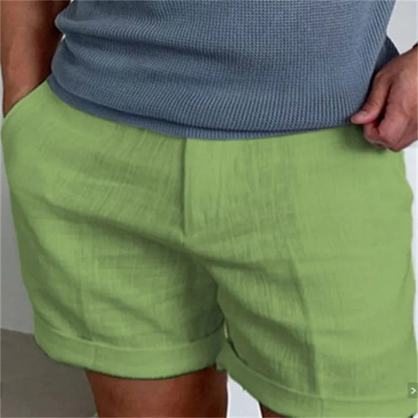 Men's Linen Casual Shorts Loose Fit Breathable Daily Wear