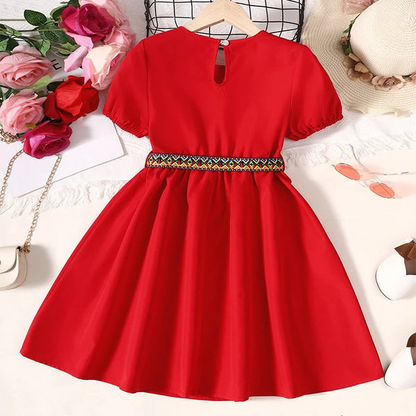 Summer Cute Girl Short Sleeved Princess Dress