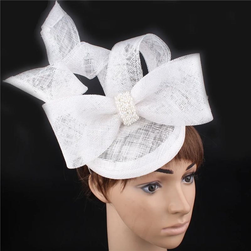 Elegant Bridal Hair Fascinators Headband With Bow