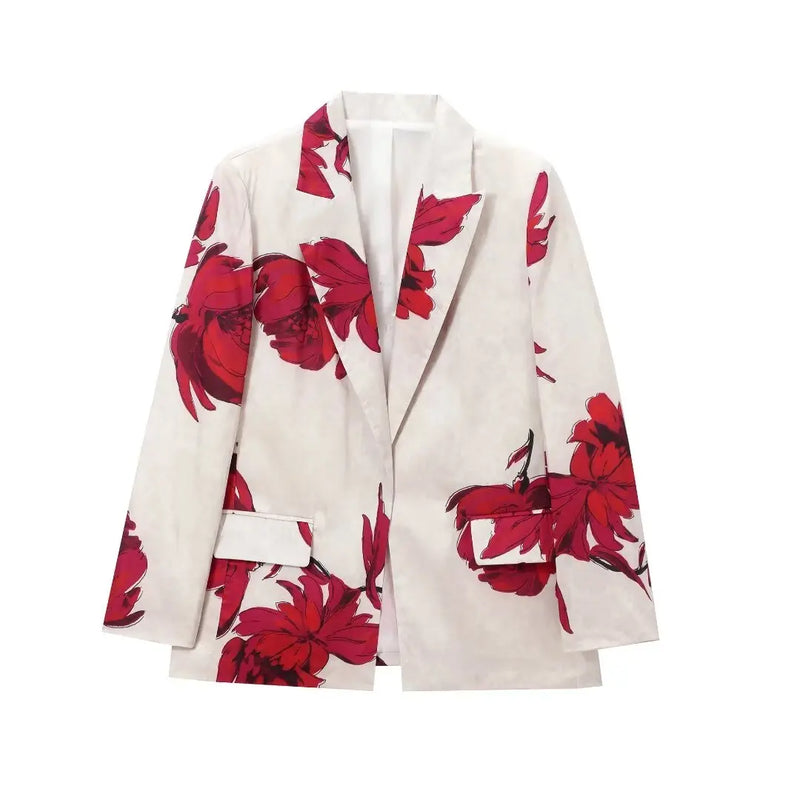 Elegant Printed Blazer with Pant