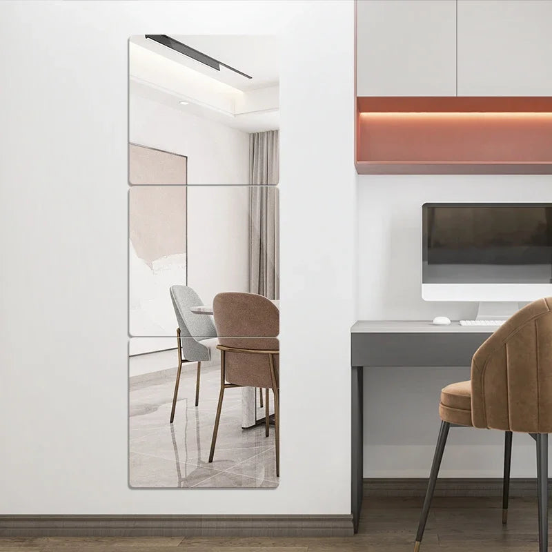 2mm Mirror Unbreakable Acrylic Full Length Wall Mirror Tiles
