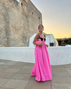 Backless Lace Up Spaghetti Strap Maxi Dress