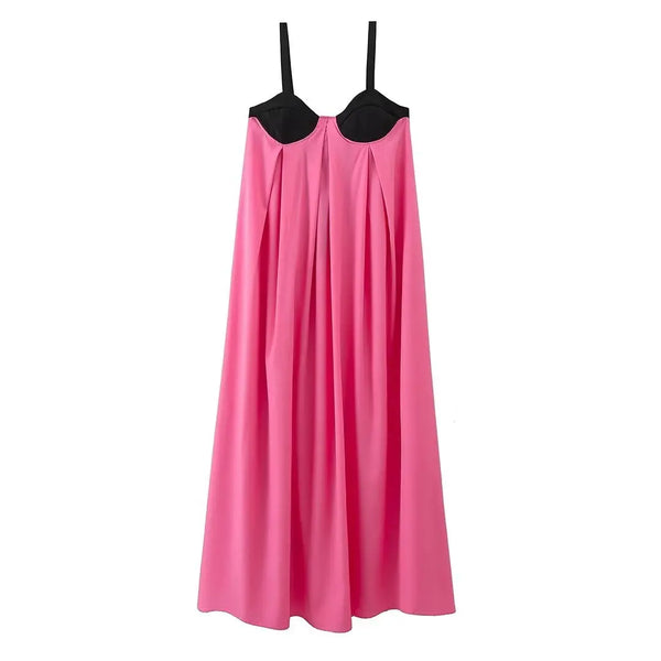 Backless Lace Up Spaghetti Strap Maxi Dress
