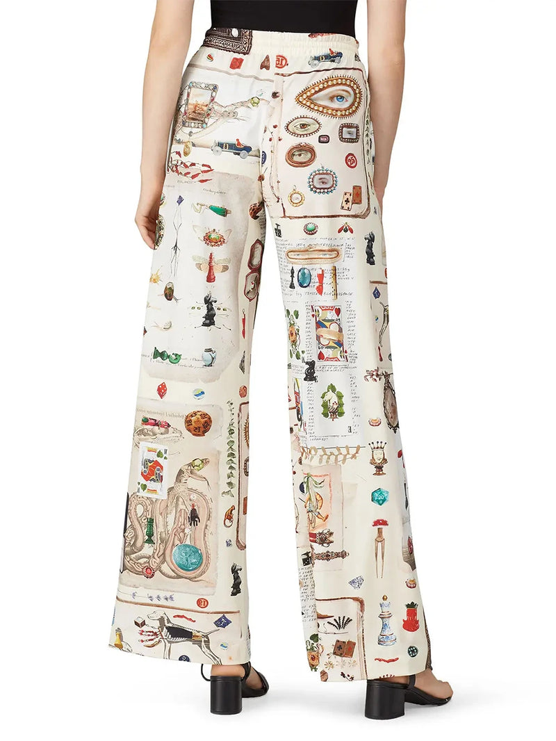 comfortable Printed wide-leg pants