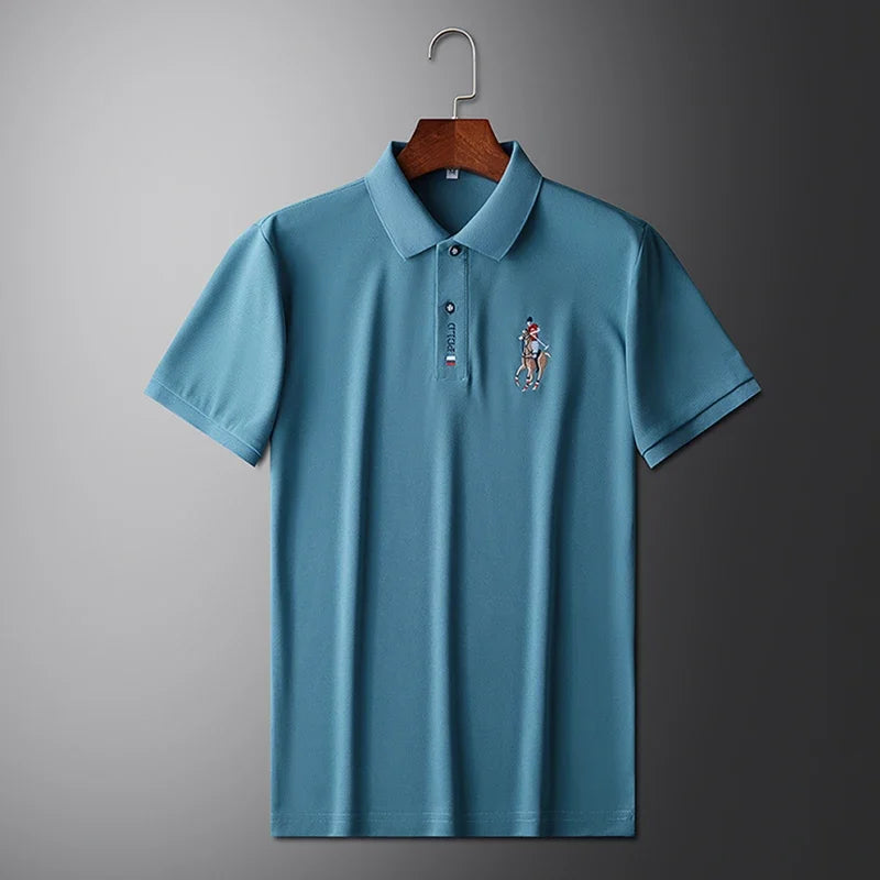 Embroidered Short Sleeved POLO Shirt