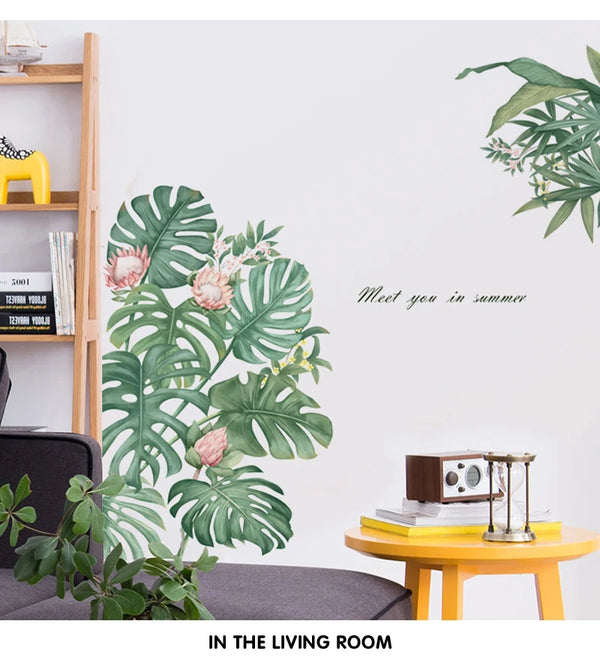 Nordic Small Fresh Green Plants Wall Sticker