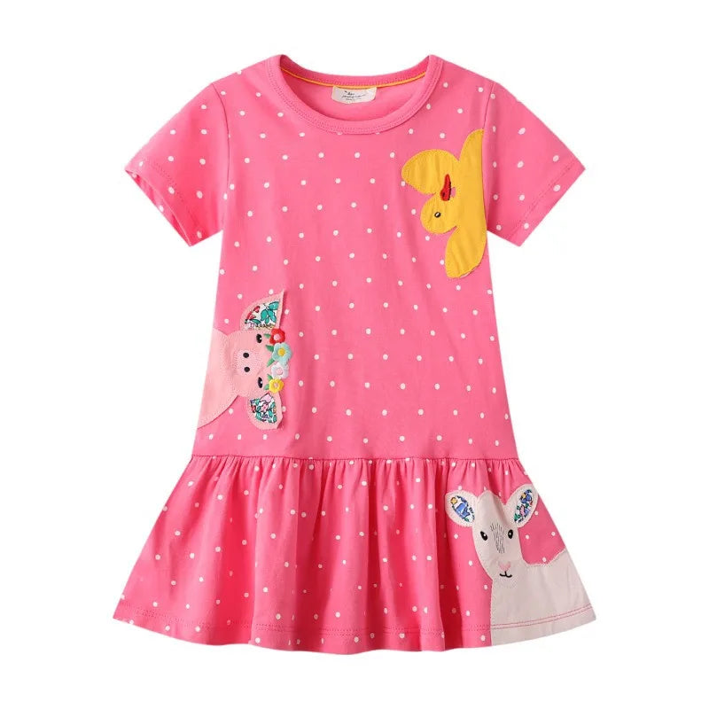 Summer Short Sleeve Kids Frocks Baby Clothes