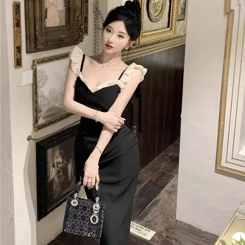 Elegant Mid-Length Slimming Dress