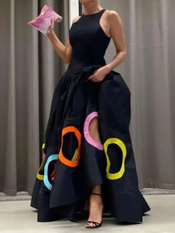 A-Line Tank Casual High Street Elegant Round Neck Sleeveless Summer Dress