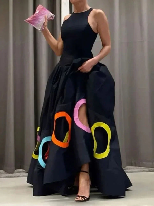 A-Line Tank Casual High Street Elegant Round Neck Sleeveless Summer Dress