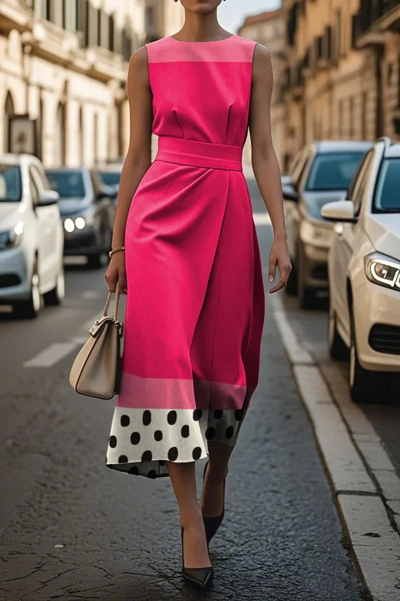 Elegant Floral Sleeveless Timeless Long Ankle Length Dress