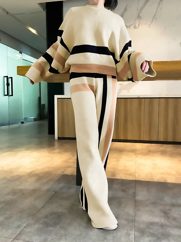 Beautyblue Striped Woman Pants