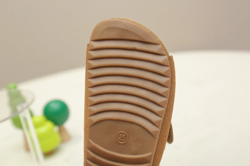 Suede Sandals with Arch Slip-On
