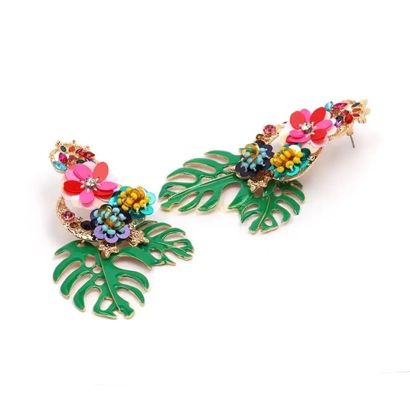Sequin Floral for Turtle Leaf Earrings