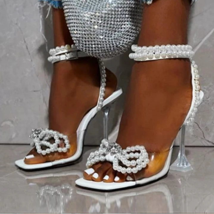 Women Sandals Crystal High Heels