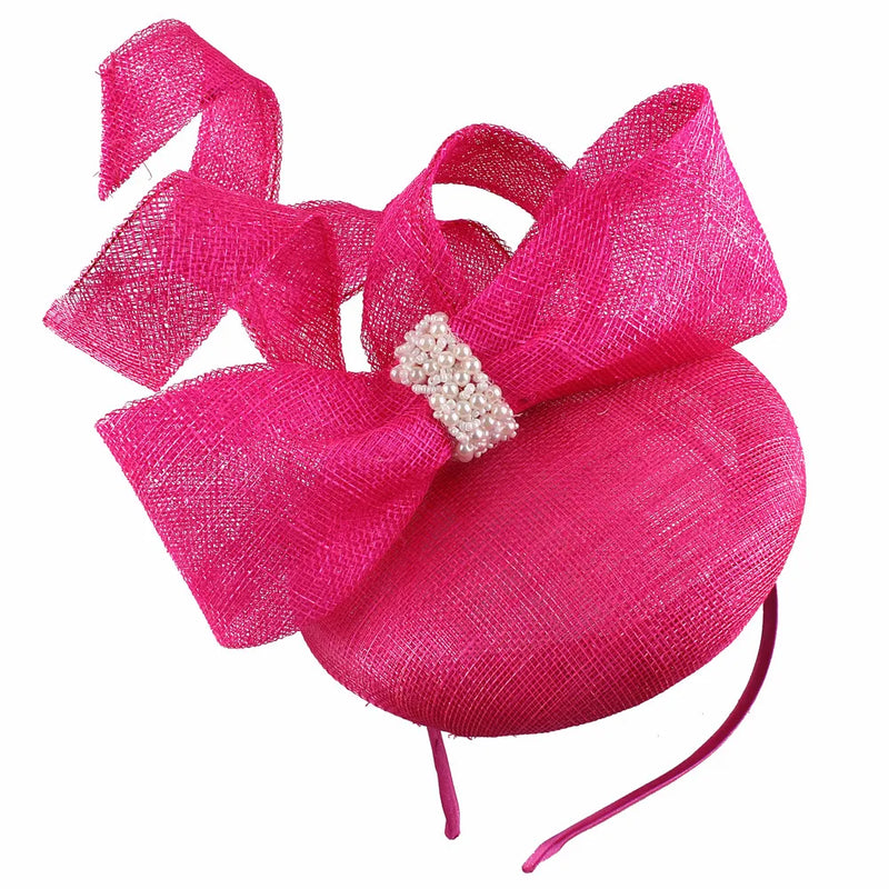 Elegant Bridal Hair Fascinators Headband With Bow