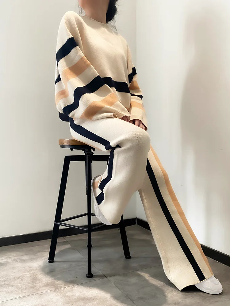 Beautyblue Striped Woman Pants