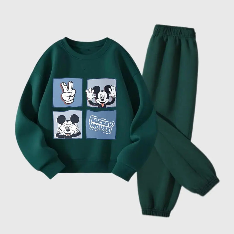 Boys Cartoon Long-sleeved Hoodies +Pants