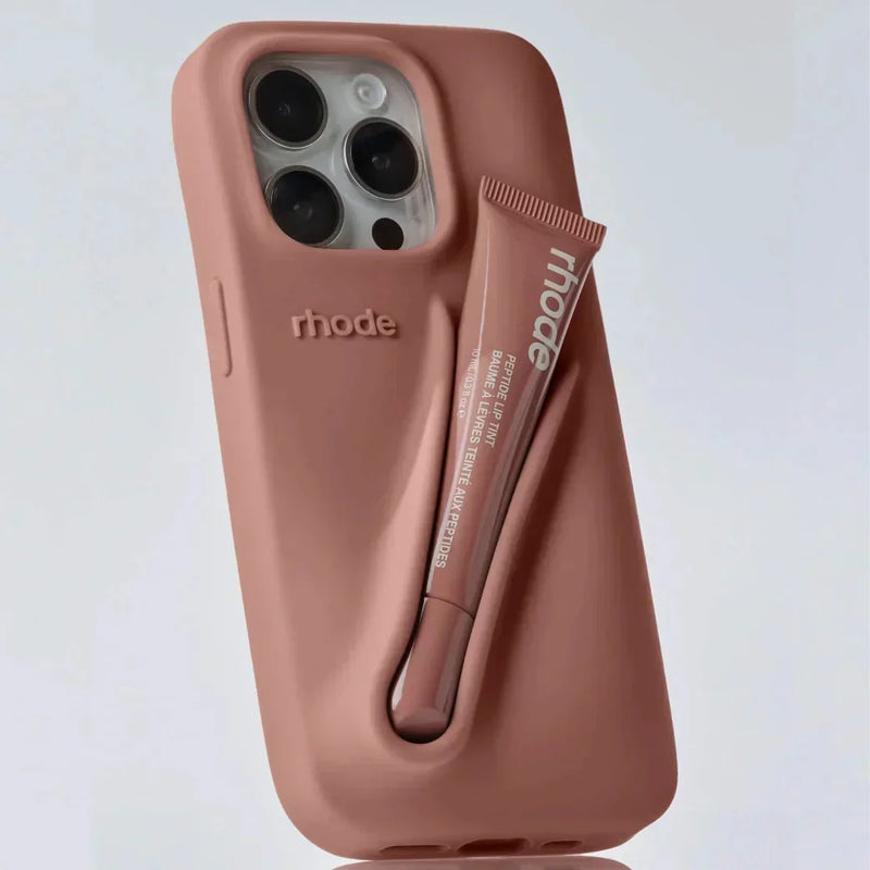 Ribbon Case for iPhone  11 14 13 12 15 16 Pro Max Plus Portable Lip Gloss Holder