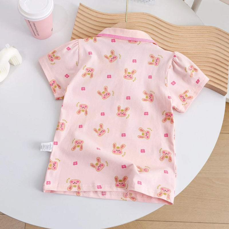 18M-6T cartoon cotton short sleeve polo shirt