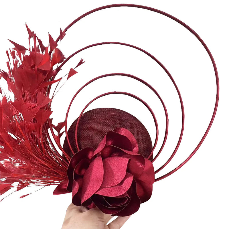 New Race Fascinator Hats Bowknot Wedding Church