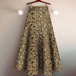 Elastic Waist Mid-Long Skirt
