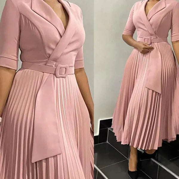 Sleeve Lace Sexy V-Neck Slim Dress Office