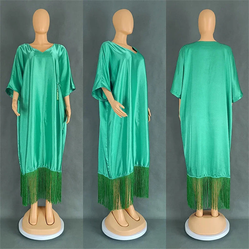 Ankara Dashiki Scarf Gown Caftan Dress