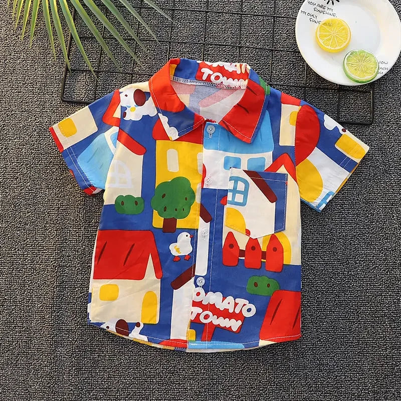 Cartoon Short-sleeved Shirt