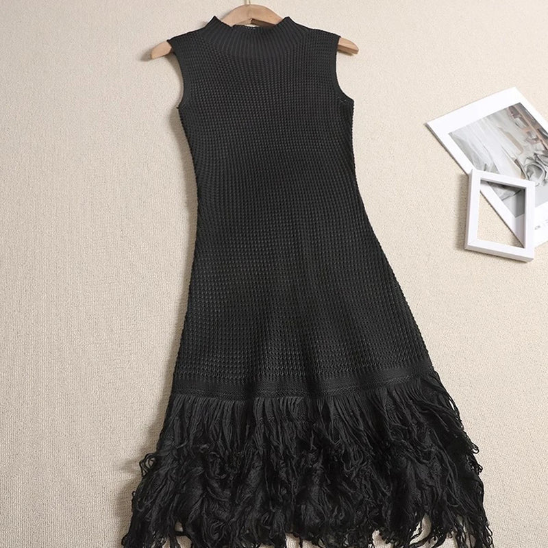Casual Hips Mini Tassel Dress