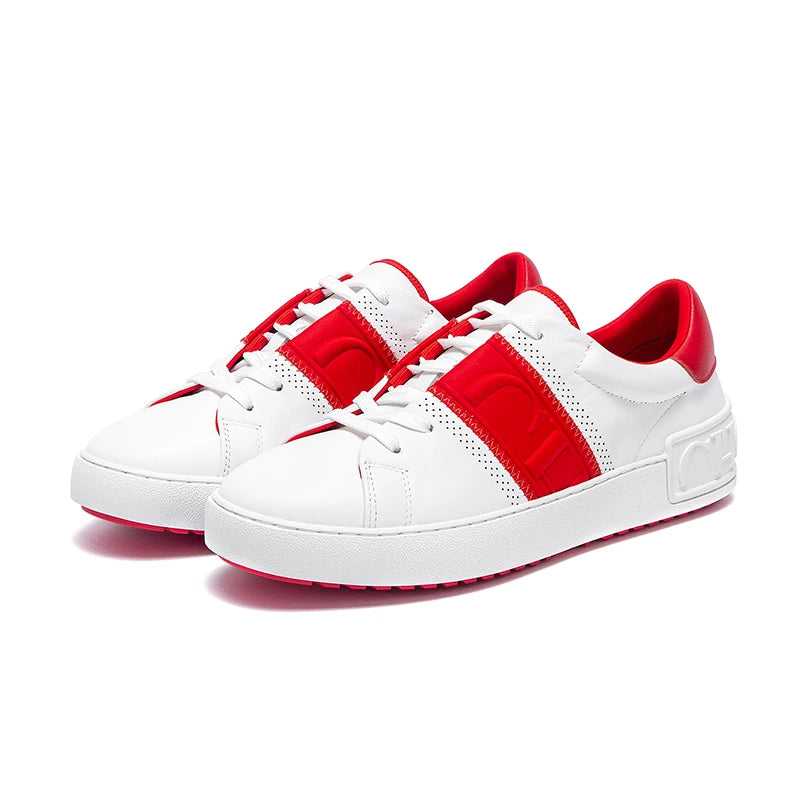 White Flat Board Balance Press Insole Comfort Sneakers