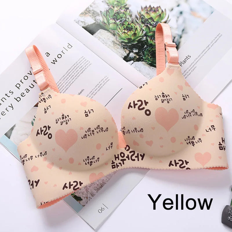 Women Seamless Floral Push Up Bras