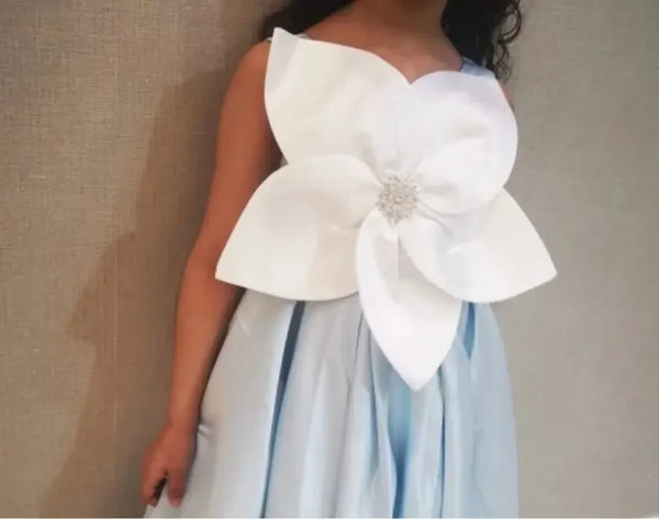 Princess Silk Sleeveless Flower Vintage Dress