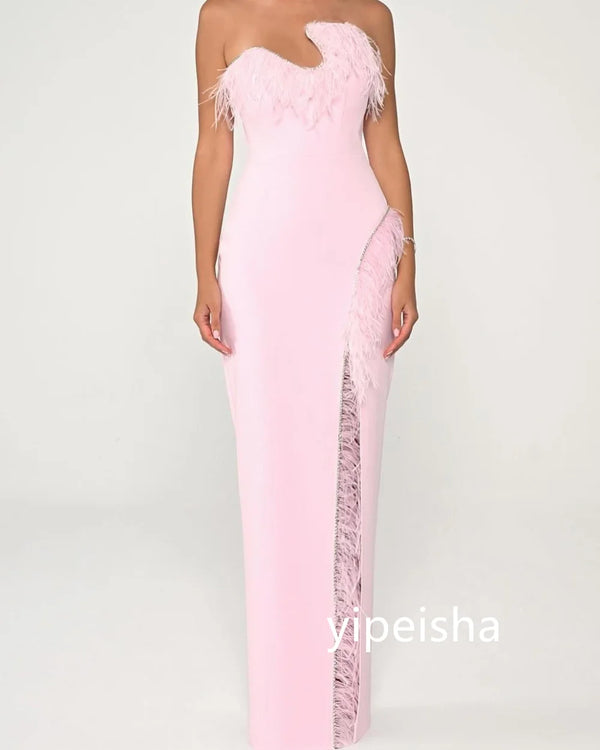 CAMINA Exquisite Jersey A-line Strapless Midi Dress