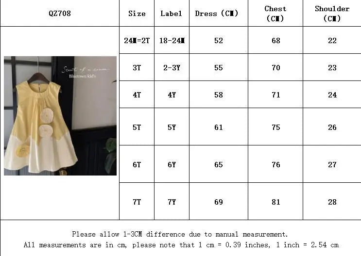 Summer Girls Casual Flower Vest Dress