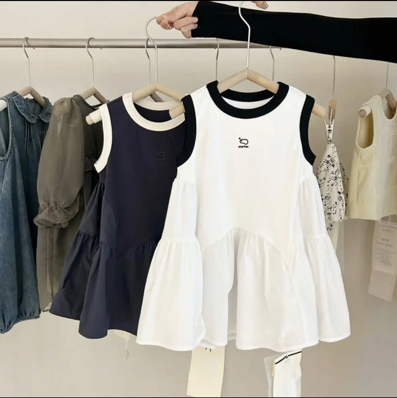 6M-6Y Beautiful Summer High-end Vest Dress