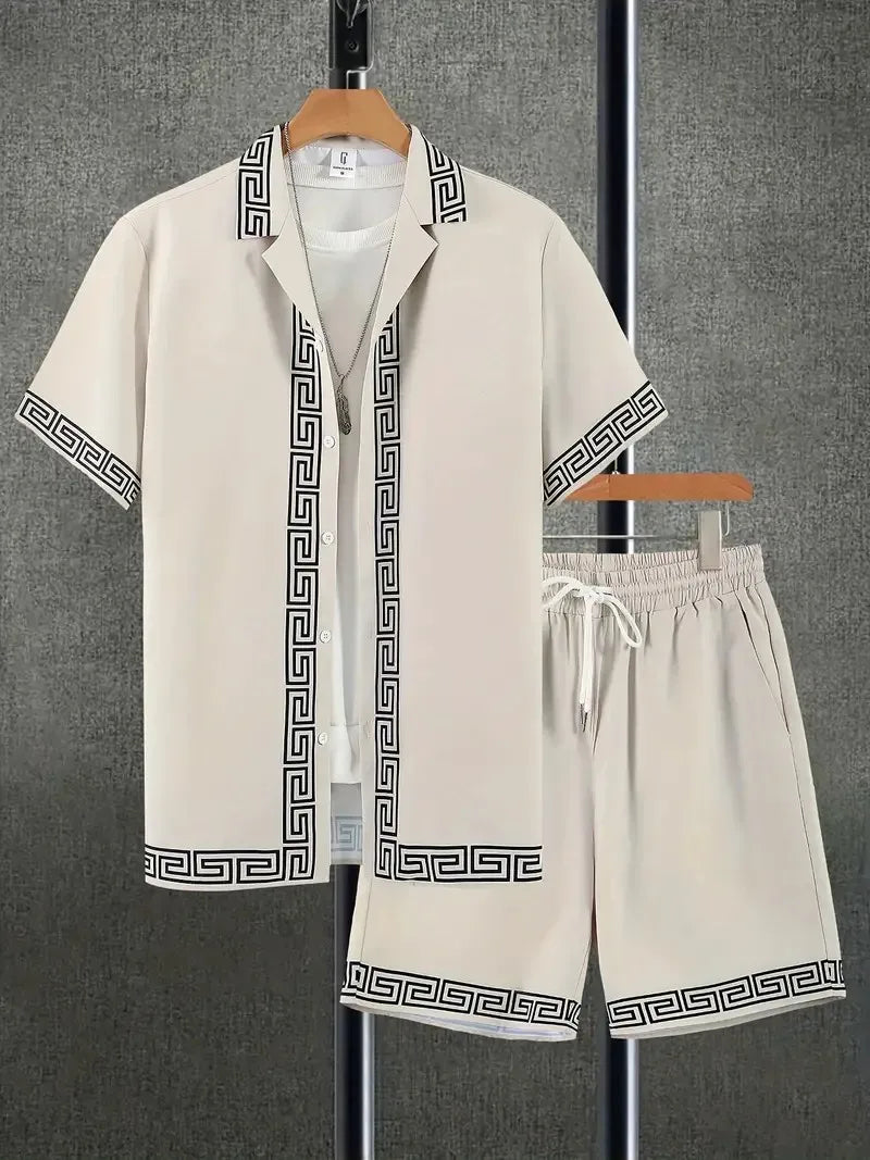 Summer Vintage Ethnic Striped 2 Pieces