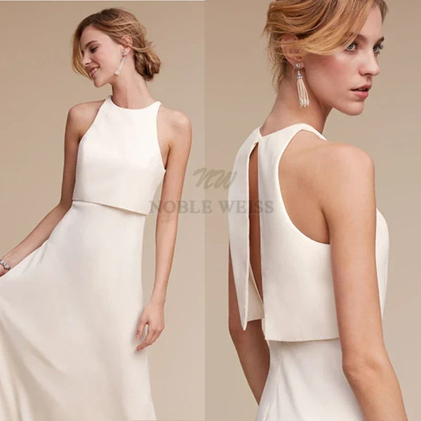 Backless Wedding Dress Top Bridal Coat Sleeveless Bride Jacket