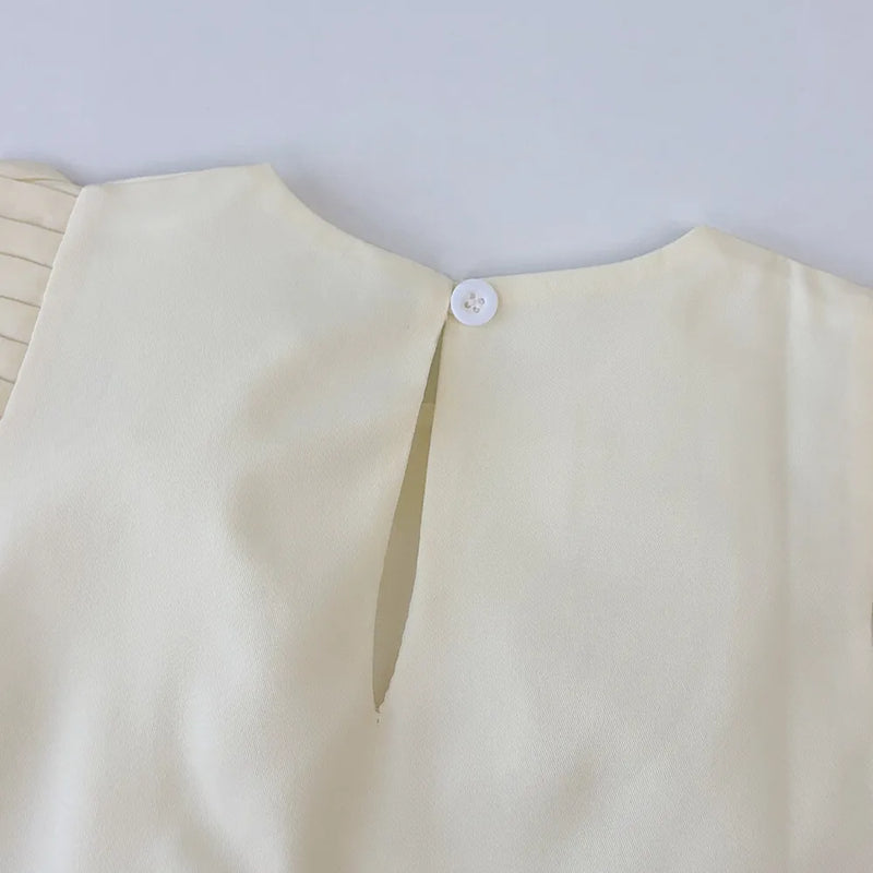 2-7 Year Old Girl Princess Beige Flower Tank Top Dress