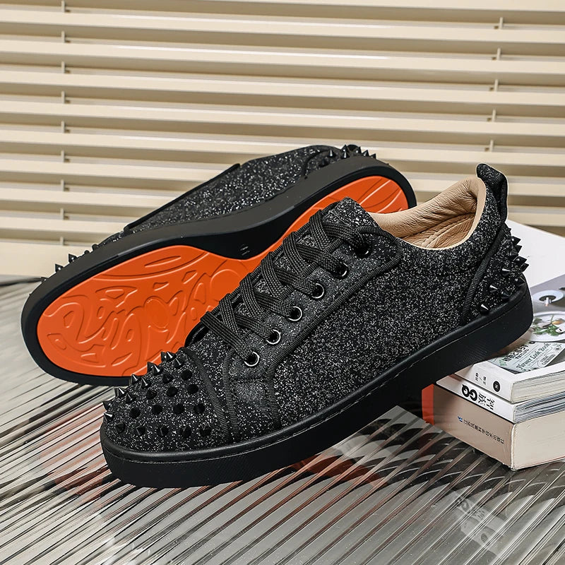 Casual Men Designer Rivet Punk Board Shoes