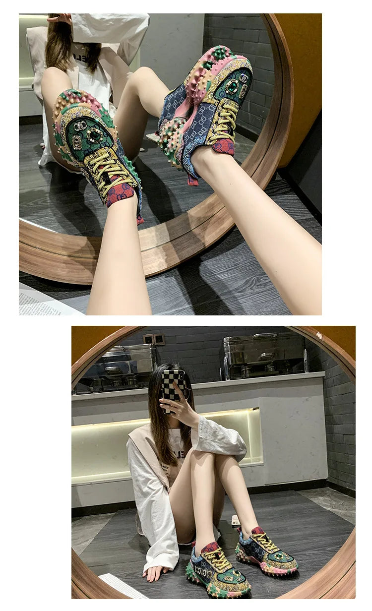Explosive Rhinestones Women's Sneakers
